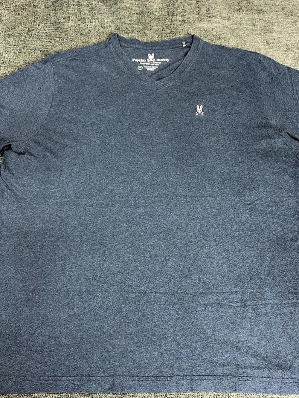 Psycho Bunny Robert Godley Mens V-Neck Tee Shirt 2XL XXL Pima Cotton Blue